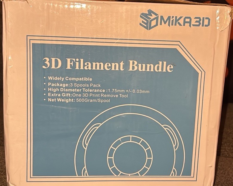 Mika3D PLA 1.75mm Printing Filament Bundle Red White Black + Gift NEW Open Box
