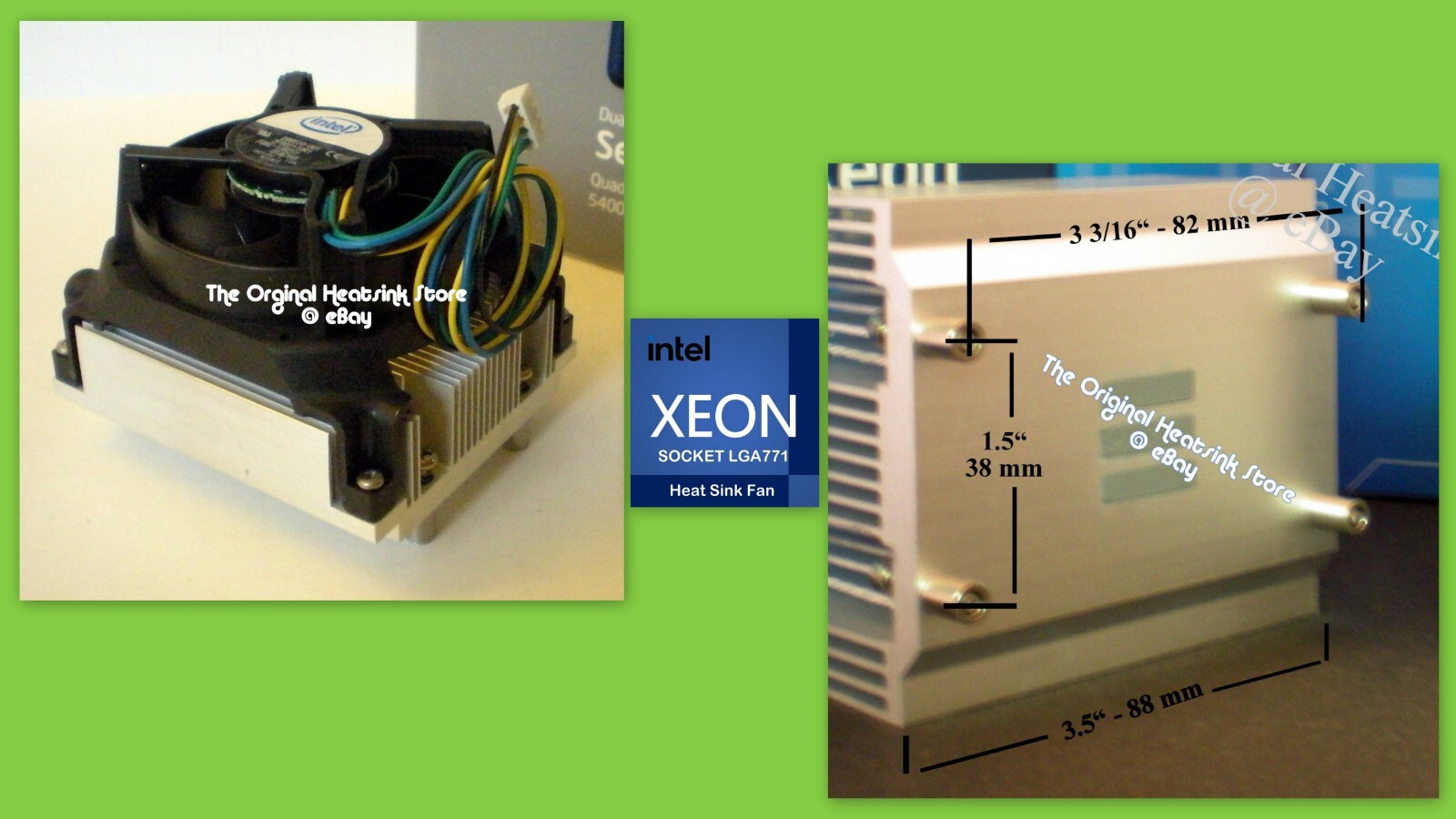 Intel Xeon Processor Cooler Heatsink & Fan for Quad Core 54XX Socket J LGA771