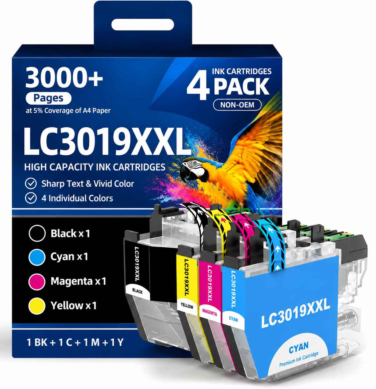 LC3019XXL Ink Cartridge 4PK(BK/C/M/Y) LC3019XXL for MFC-J5330DW/J6530DW/J6930DW
