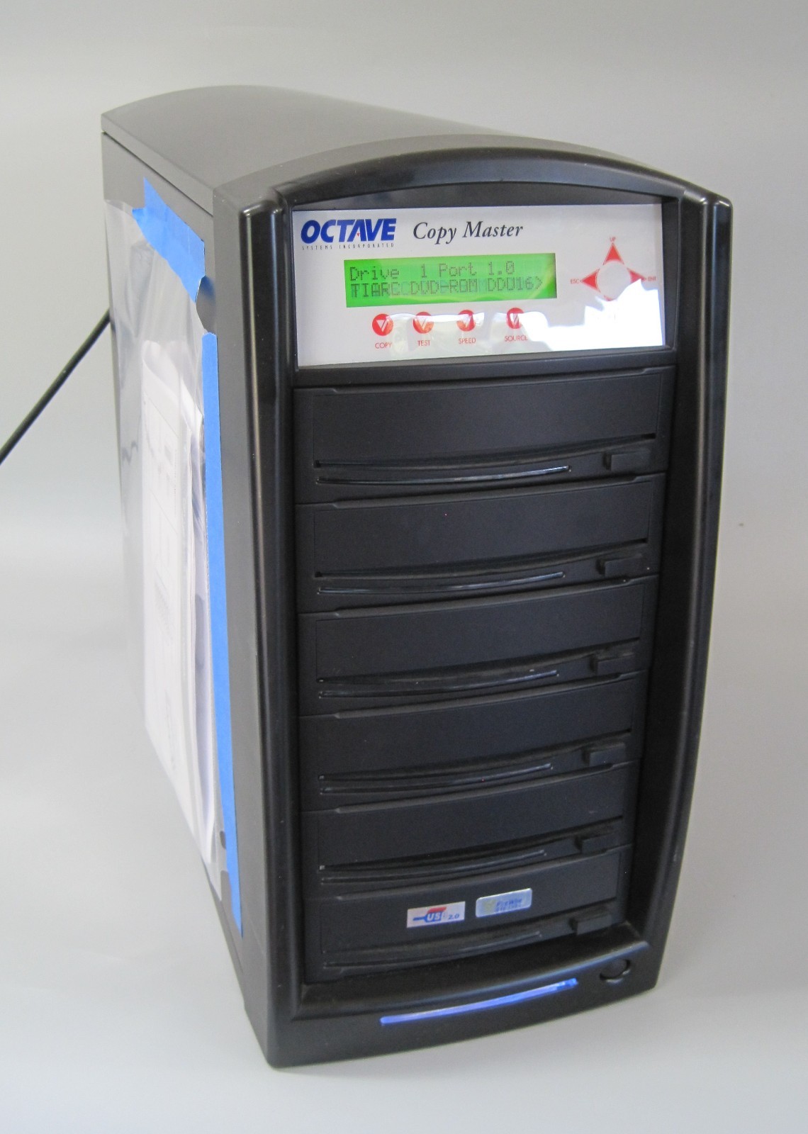 Octave Copymaster III DVD Duplicator Copy 1 to 5 DVD-RW System W/250GB HDD