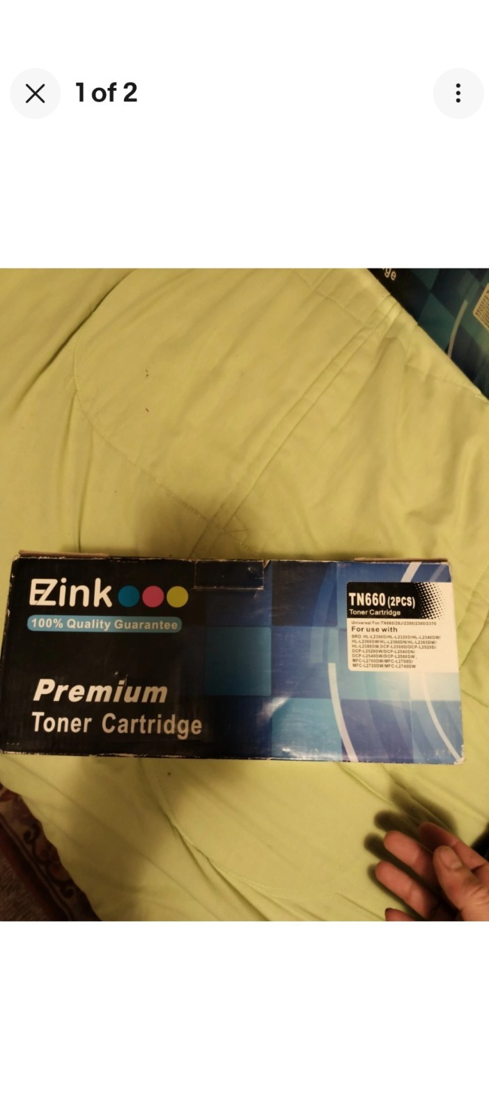 Brother TN660 EZink Brand Premium Toner Cartridge Qty 1  NEW in factory seal pkg