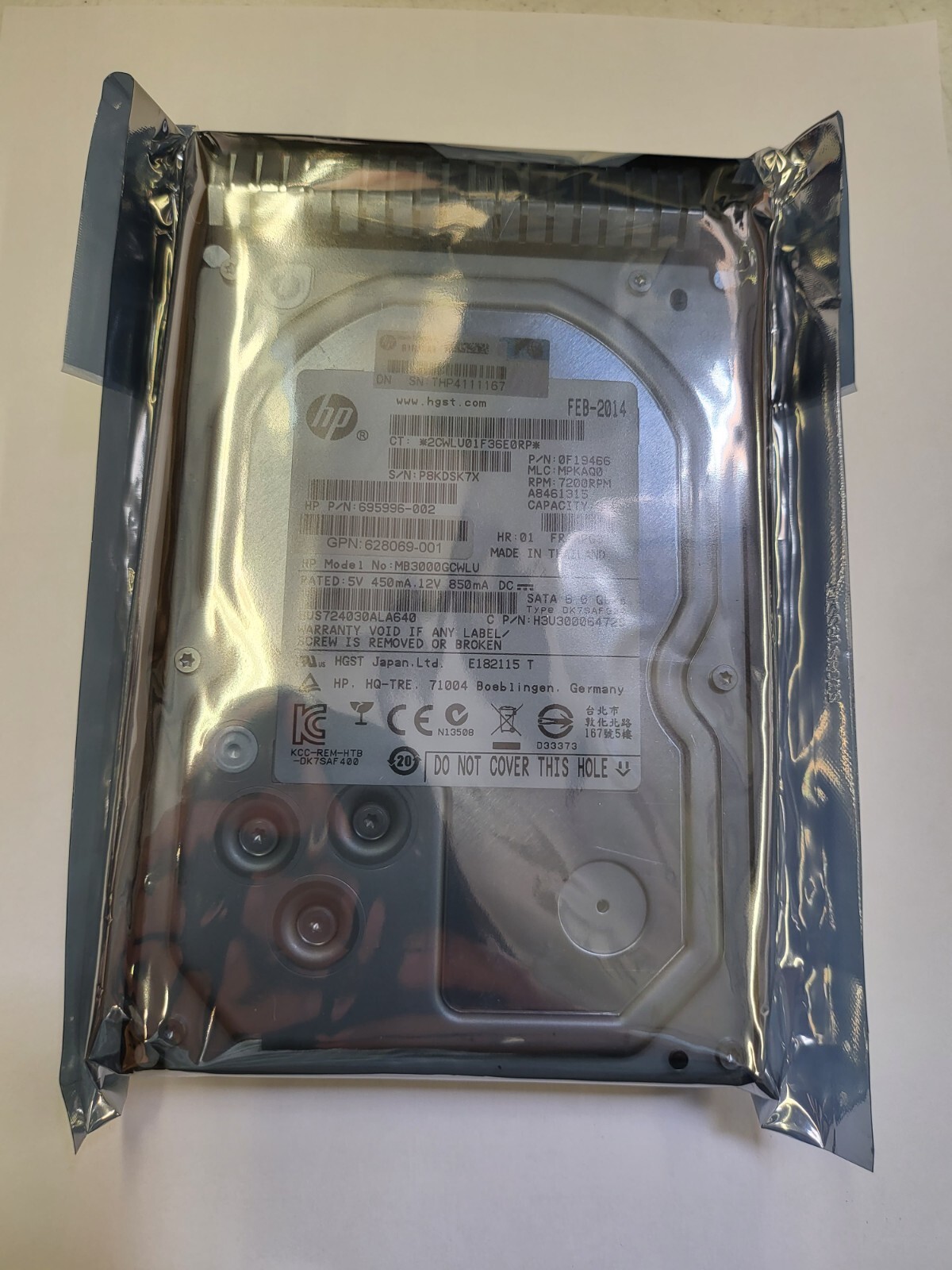 ✔️ HPE 3TB 628061-B21 628182-001 628182-001 7.2K 6G LFF 3.5'' SATA HDD US SELLER