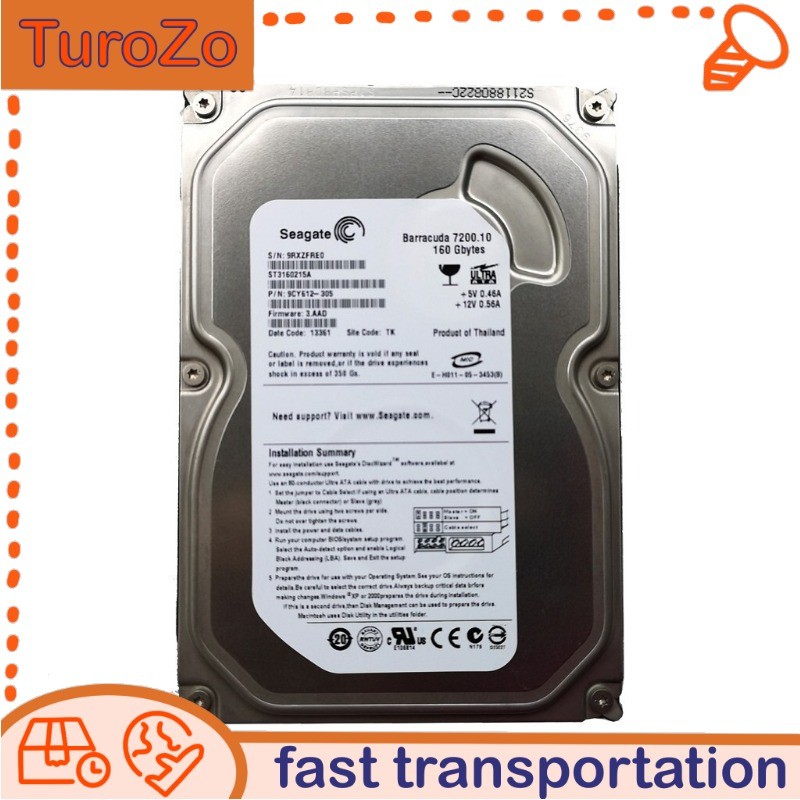 ST3160215A Seagate 160GB 7200RPM IDE PATA 3.5" Desktop Internal HDD Hard Drive