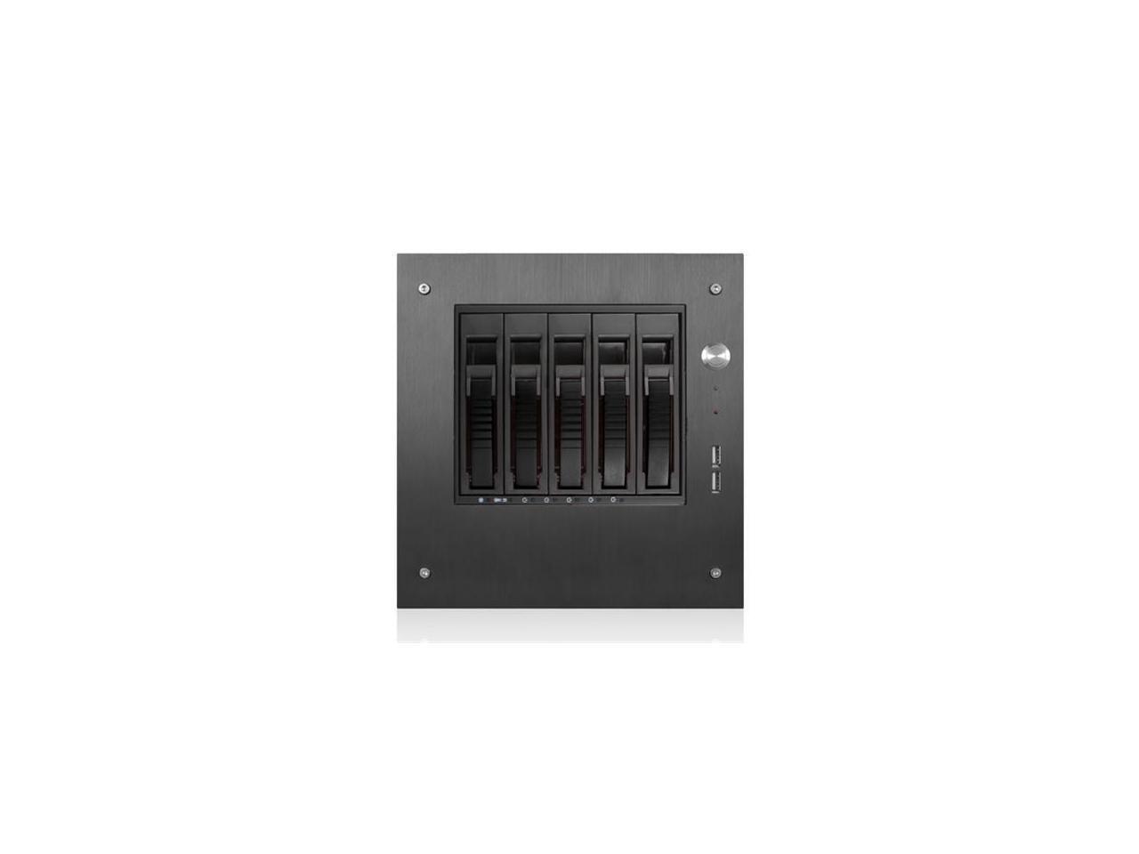 iStarUSA S-35-B5BK Black Aluminum / Steel Tower Compact Stylish 5 x 3.5" Hotswap