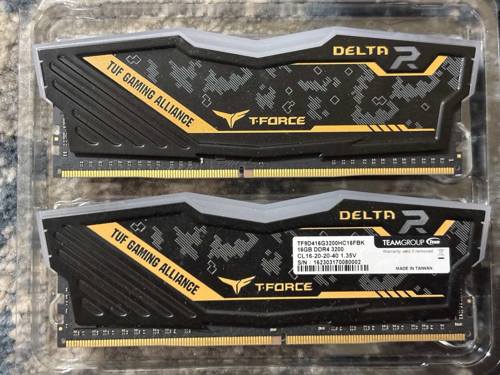 Team Group T-Force Delta TUF Gaming Alliance 32gb (2x16gb) DDR4-3200 DIMM Ram