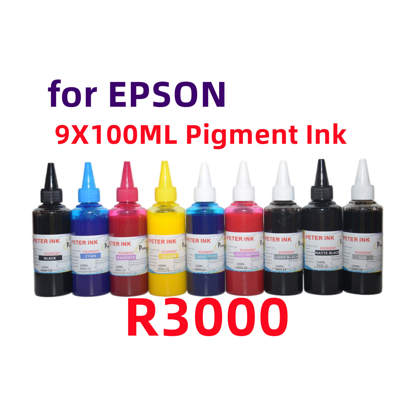 9X100ML Premium Pigment refill ink for Stylus Photo R3000 Printer T157 *