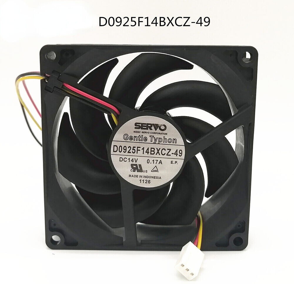 1pcs For SERVO GentleTyphoon D0925F14BXCZ-49 9CM 14V 0.17A 3-pin cooling fan