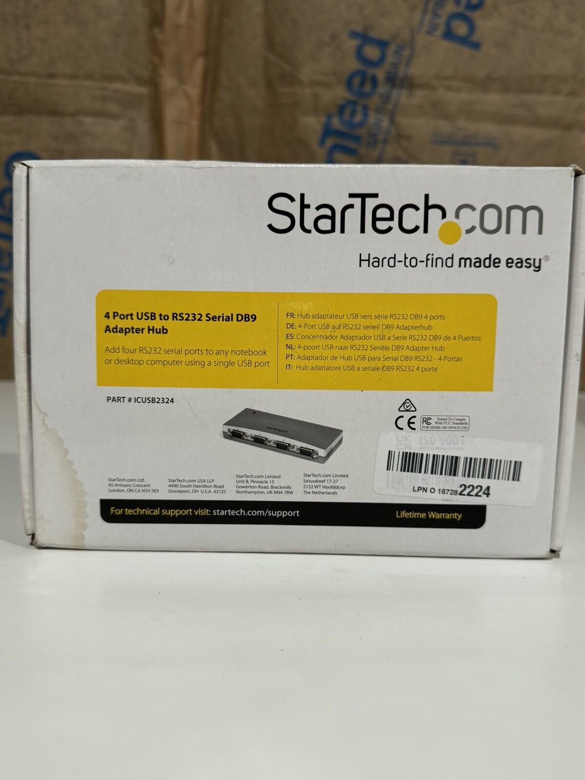 STARTECH 4 PORT USB TO RS232 SERIAL HUB ICUSB2324