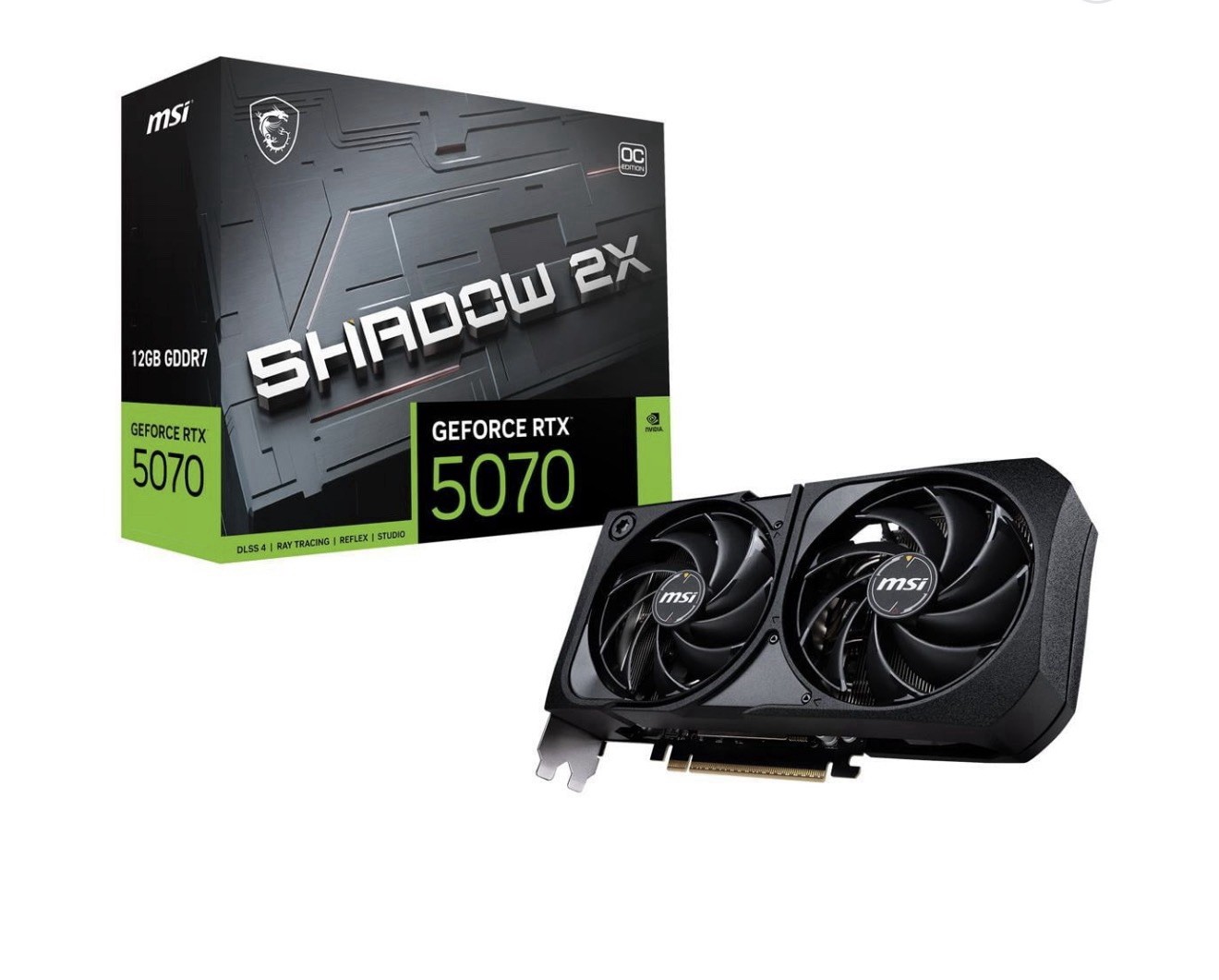 MSI GeForce RTX 5070 12G SHADOW 2X OC 12GB GDDR7 Graphic Card
