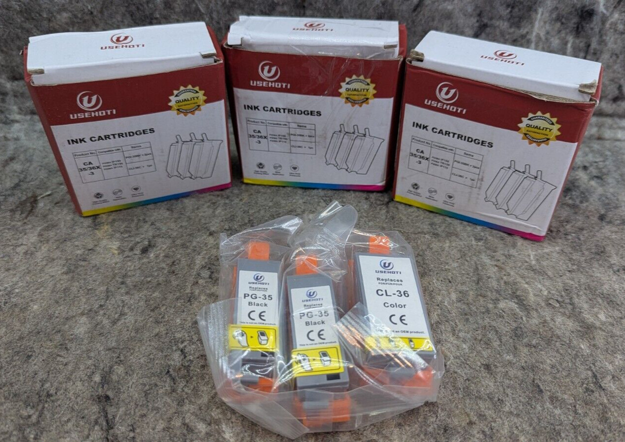 🔥3 x Replacement PG-35(2) CL-36(1) Canon PIXMA iP100 PIXUS Mini260 3 Pak NEW🔥