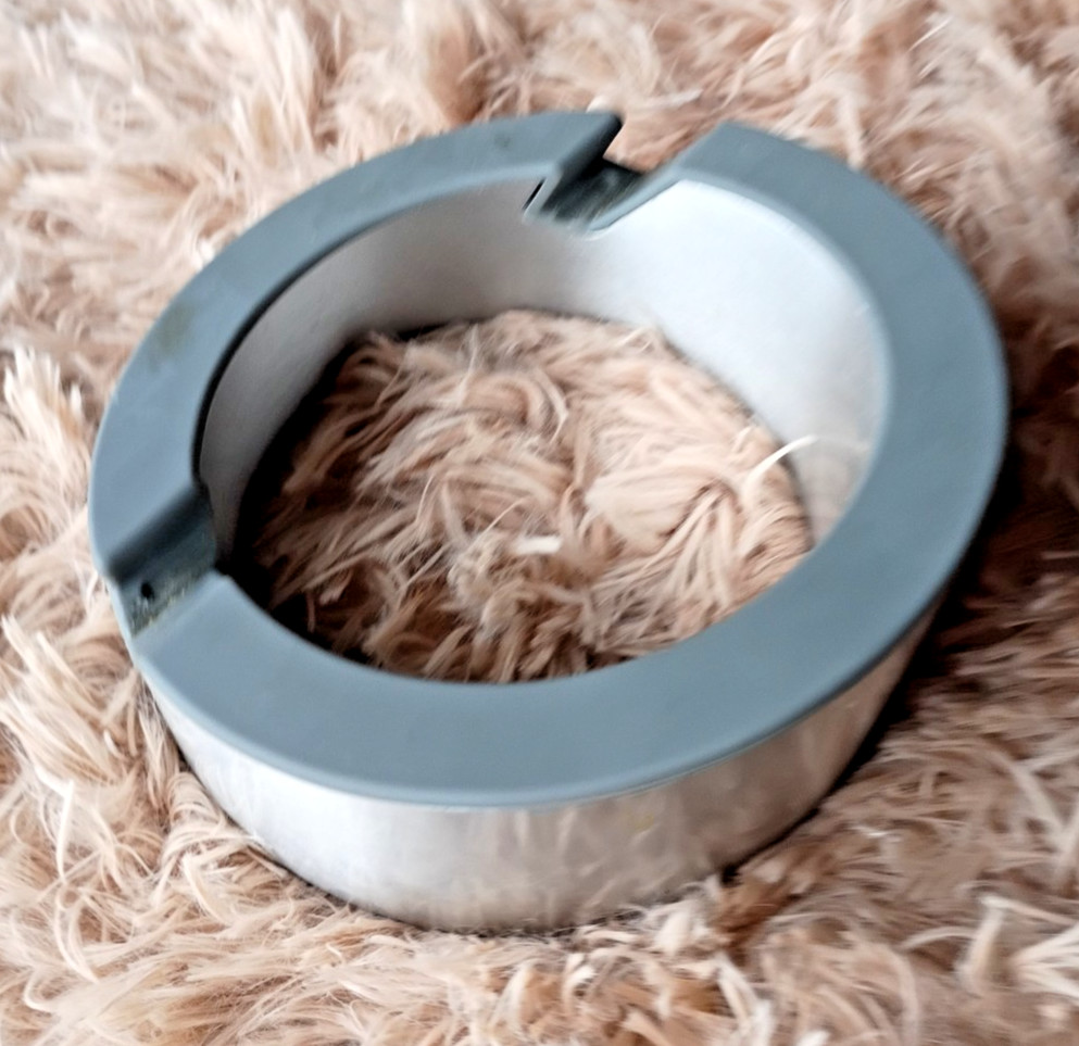Williams Sonoma Round Metal Desk Cable Grommet Wire Management Hole Cover Satin 