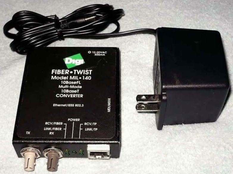 Digi Fiber ● Twist MIL-140 10Base-FL 10Base-T Converter