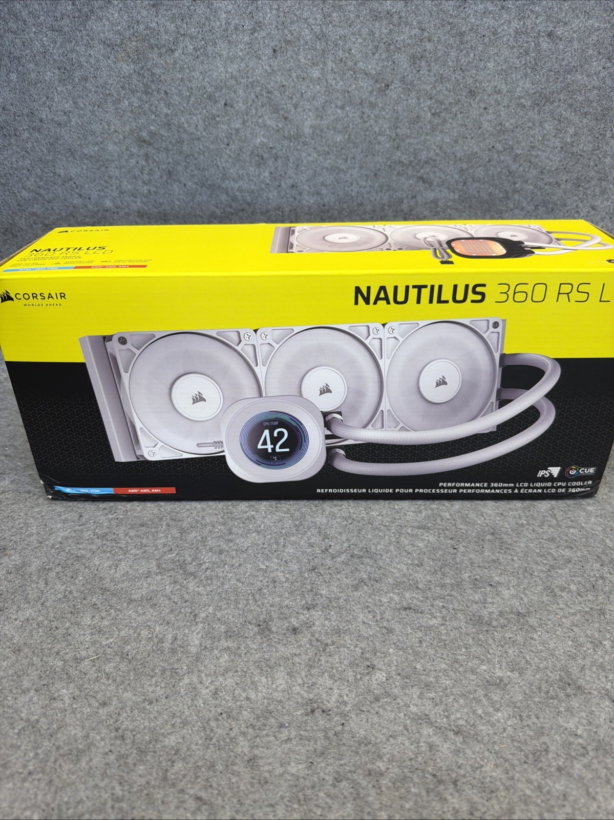 CORSAIR Nautilus 360 RS LCD Liquid CPU Cooler 2.1' IPS LCD White CW-9061034-WW