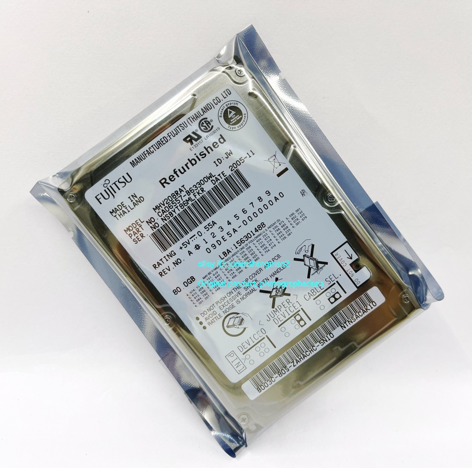 Fujitsu 80GB 5400RPM MHV208RAT IDE 2.5-inch notebook hard drive