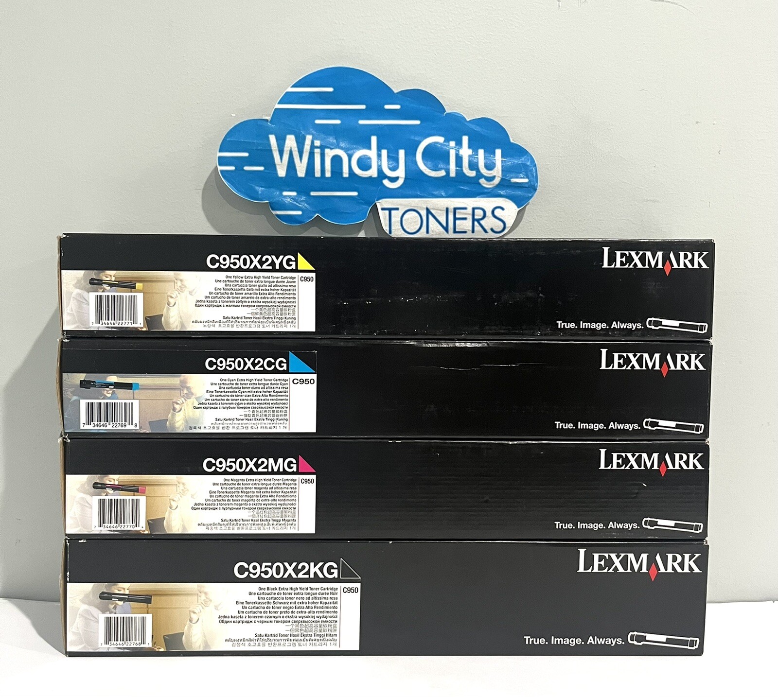 Genuine Lexmark C950X2YG C950X2CG C950X2MG C950X2KG Extra High Yield Toner Set