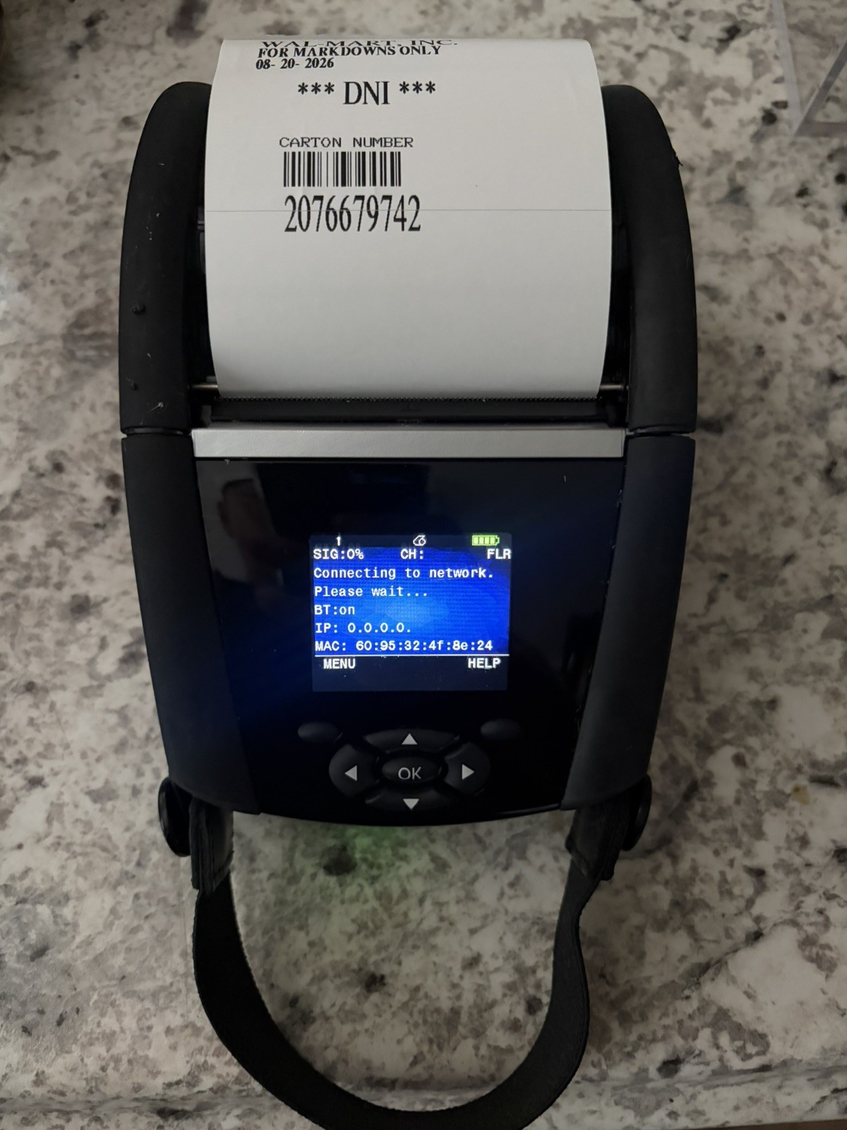 Zebra ZQ620 Plus Thermal Label Mobile Printer With Battery  Works Perfect 