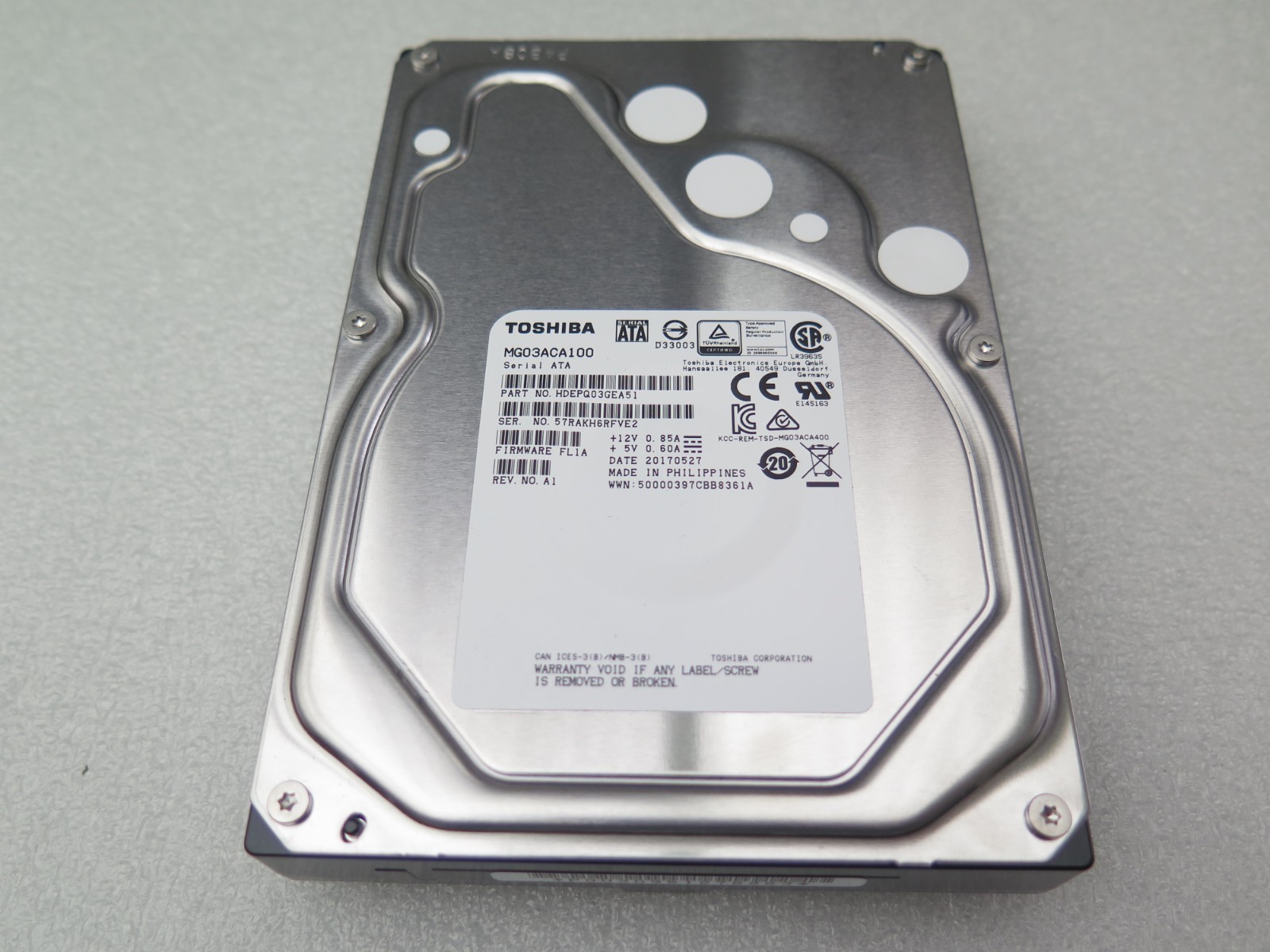 Toshiba 1TB 3.5" 7.2K 6G SATA HDD MG03ACA100 Brand New