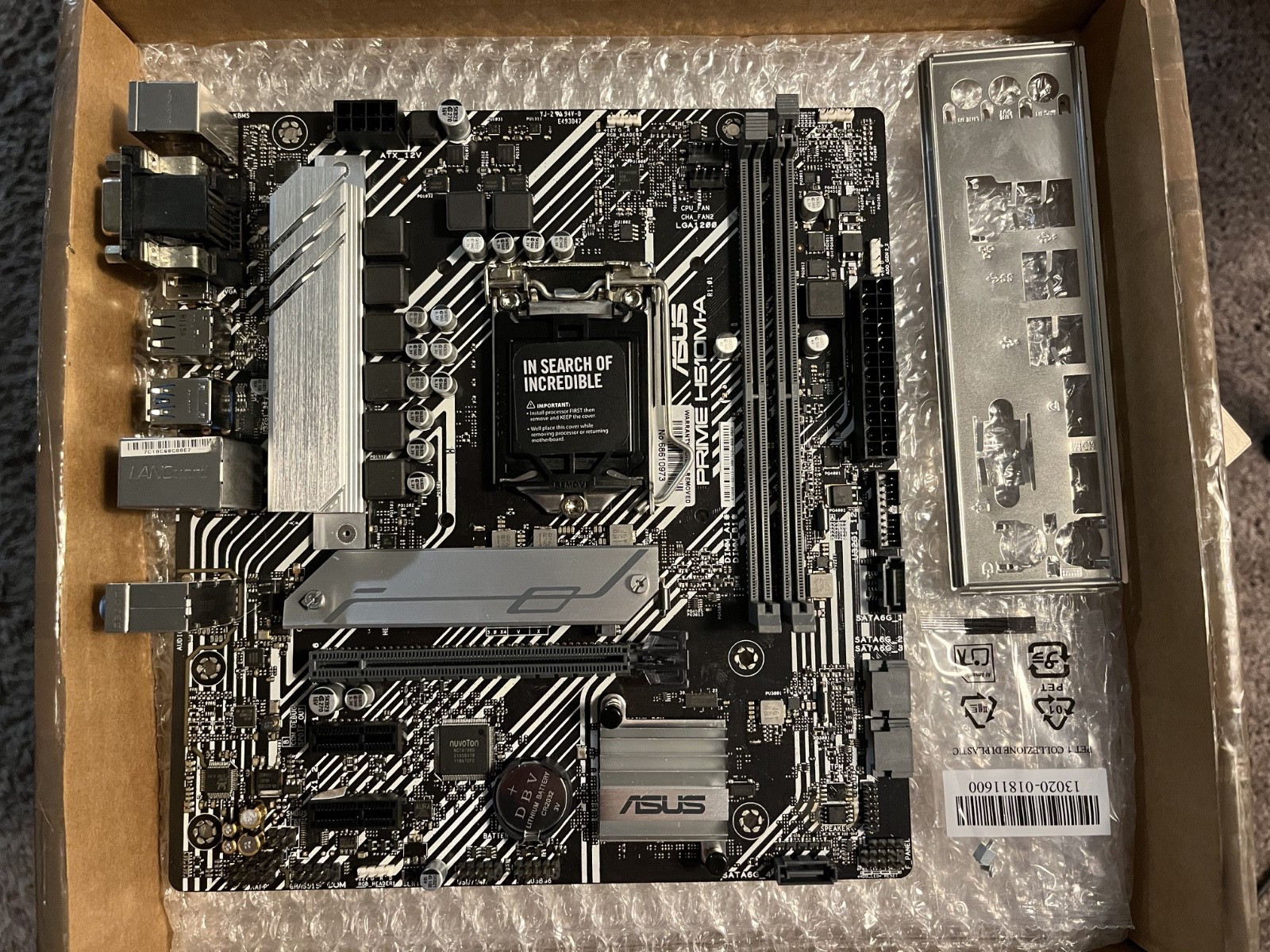 ASUS PRIME H510M-A/CSM LGA 1200 Intel H510 SATA 6Gb Micro ATX Intel Motherboard