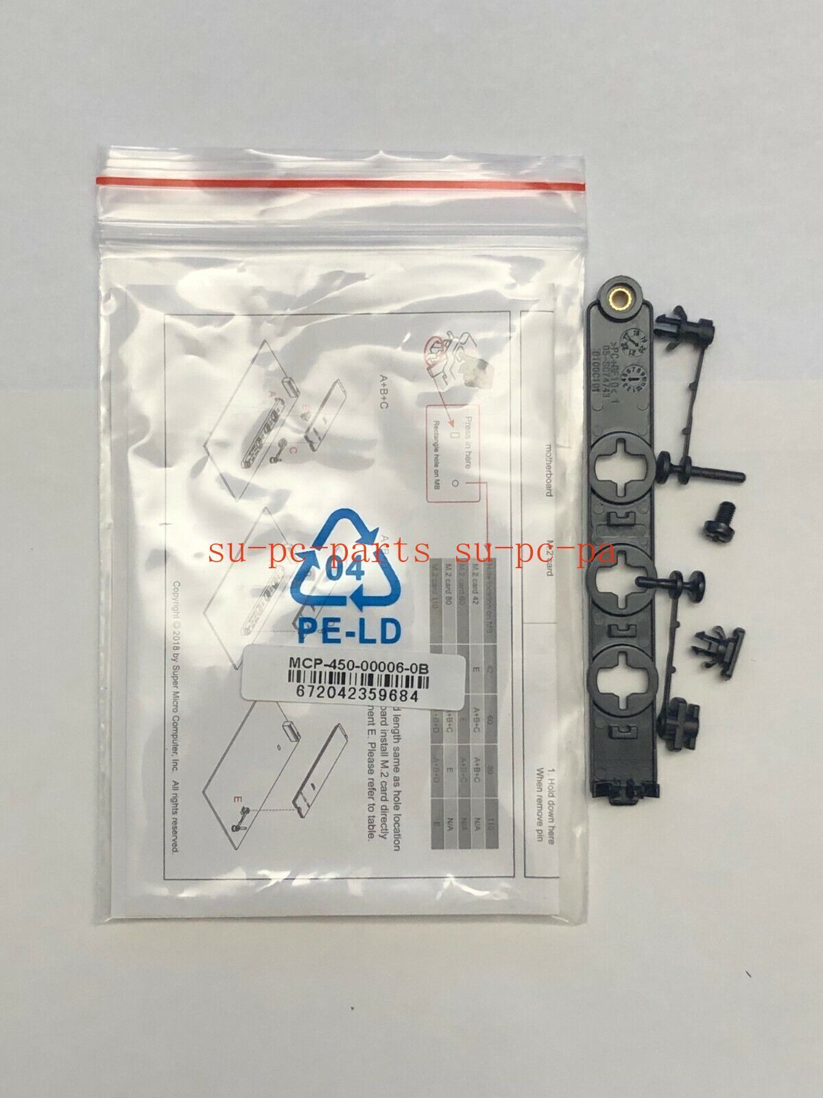 Supermicro MCP-450-00006-0B Plastic M.2 holder kit for X11SCA X11SCA-F X11SCA-W