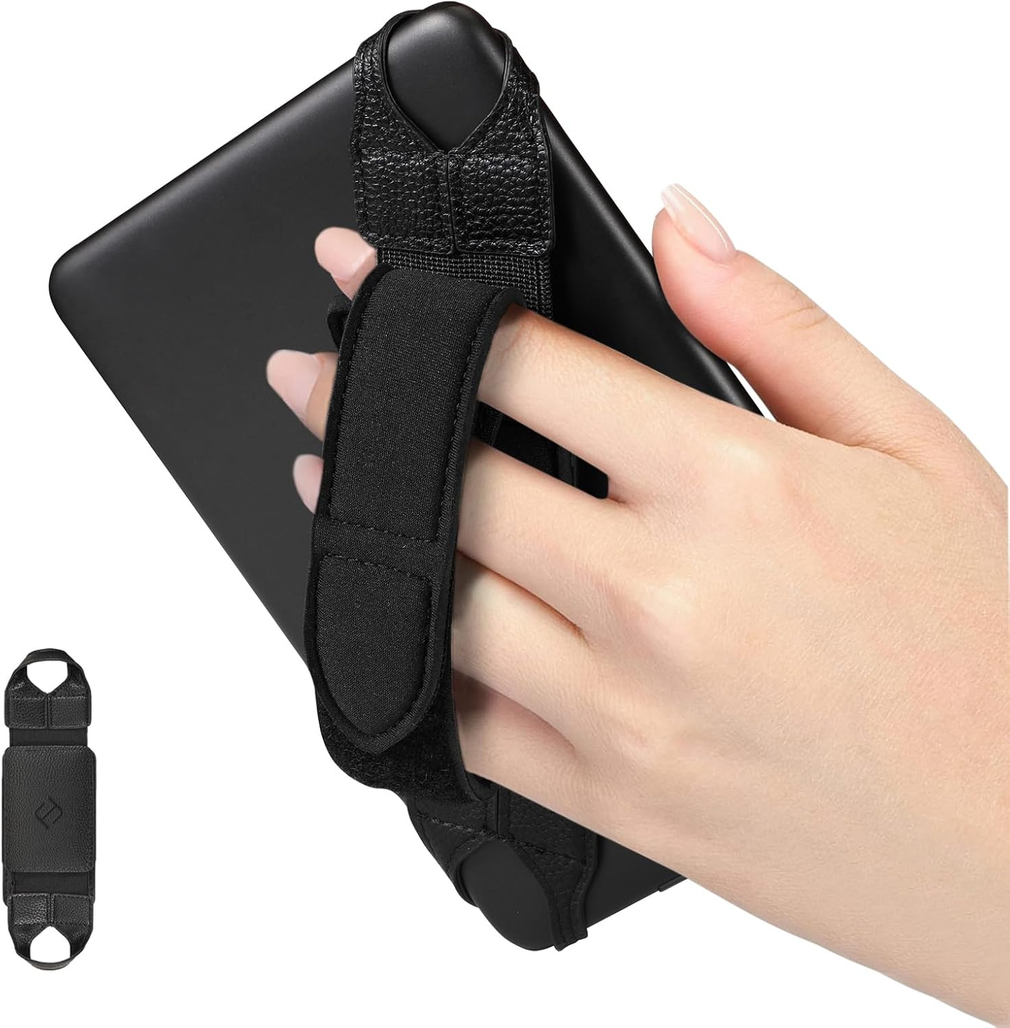 FINTIE Universal Hand Strap Holder for 6-7 Inch Tablets Ereaders, Black