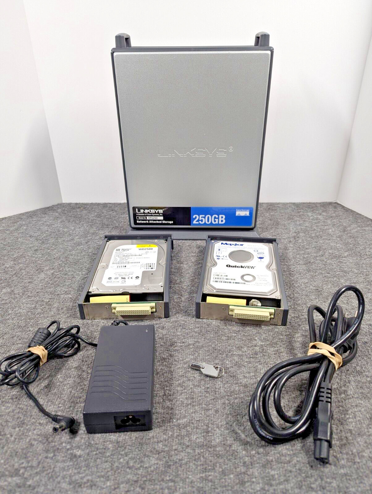 Linksys EFG250 Ver. 2 NAS with Power Adapter, Drive Key & 500GB of Hard Drives