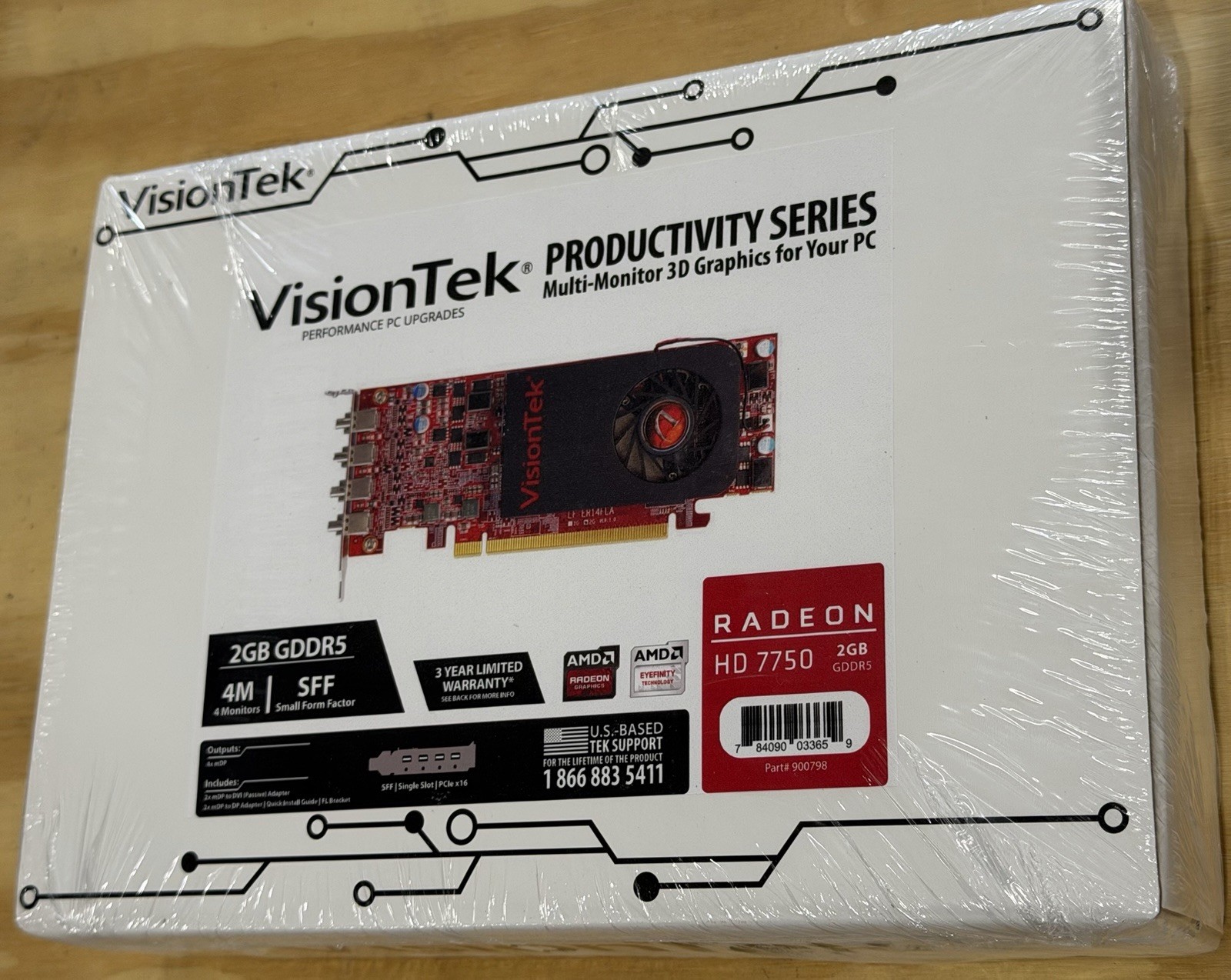 VisionTek AMD Radeon HD 7750 2GB GDDR5 Small Form Factor PCIe x16 Card New