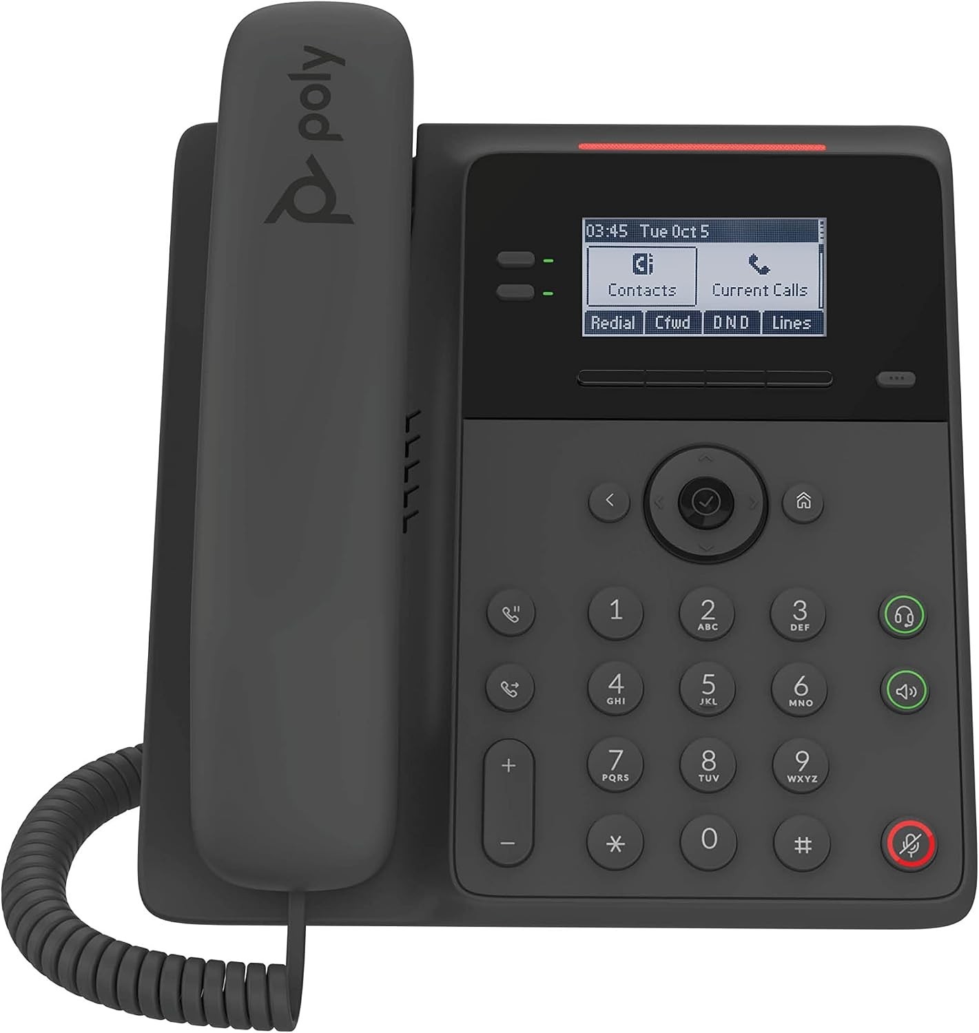 Plantronics Poly Edge B10 IP Desk Phone With Power Adapter (Polycom) 8 Lines NEW
