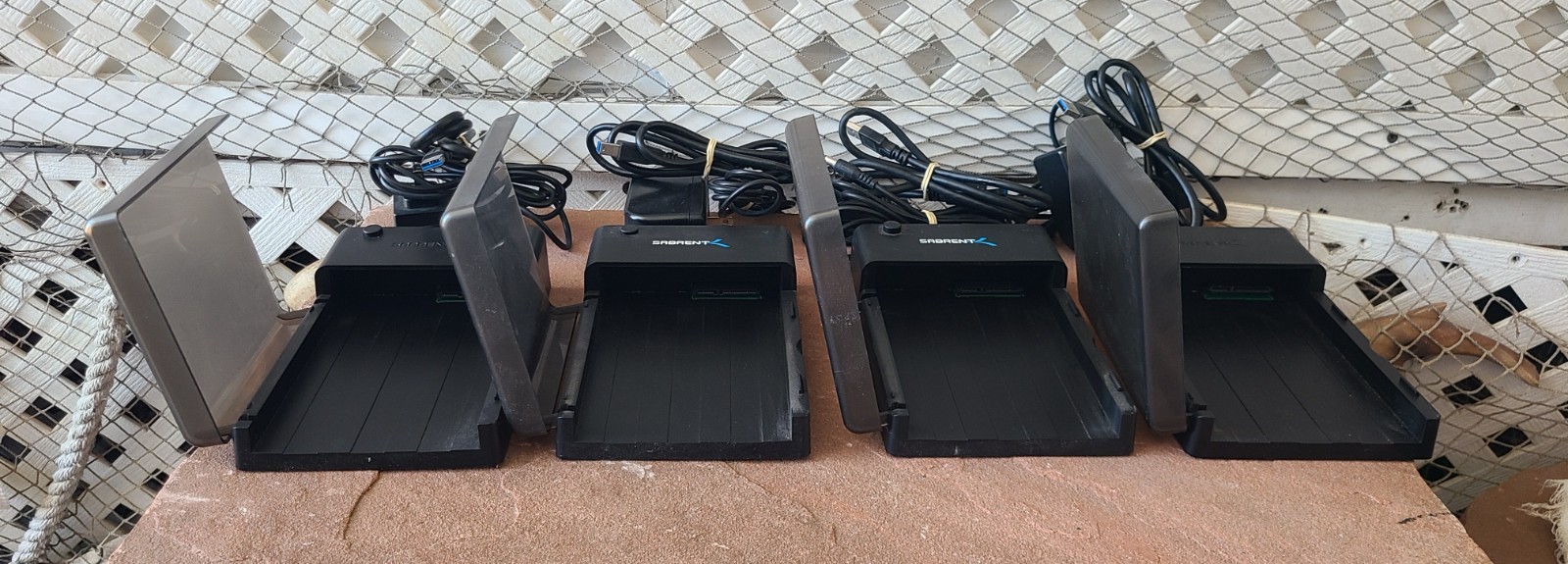Lot of 4 Sabrent EC-DFLT USB 3.0 SATA External Hard Drive Docking Stations