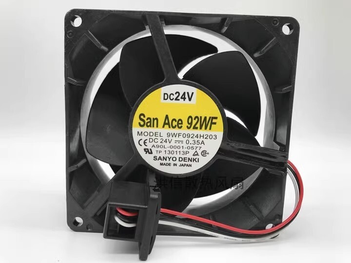 SANYO A90L-0001-0577 9WF0924H203 24V 0.35A 3-Pin Cooling Fan for FANUC System