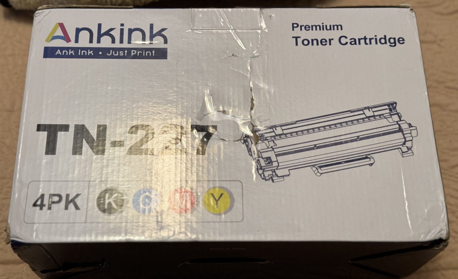 ANKINK High Yield TN-227BK/C/M/Y Premium Toner Cartridge for Brother TN22...