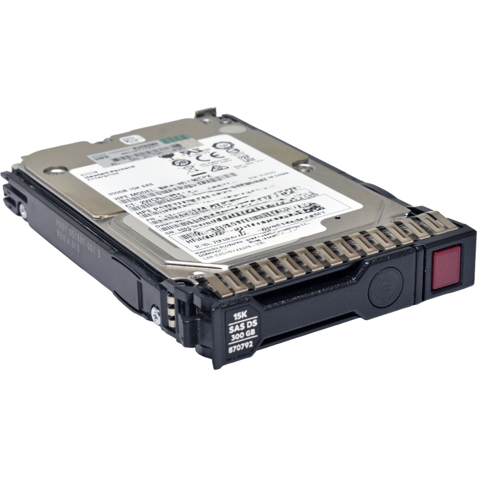 HP HPE 870792-001 300GB 15K 12G SAS 2.5" SFF Enterprise HDD Smart Carrier