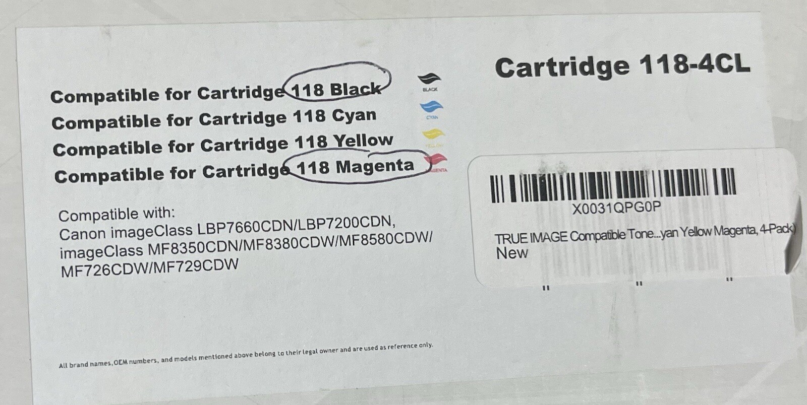 Canon 118 Copier Replacement Cartridges