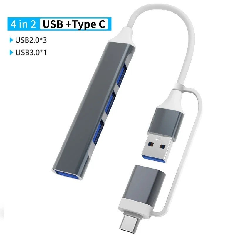 USB C Docking Station 8-in-1 Multiport Adapter with SD TF Card Reader, Audio