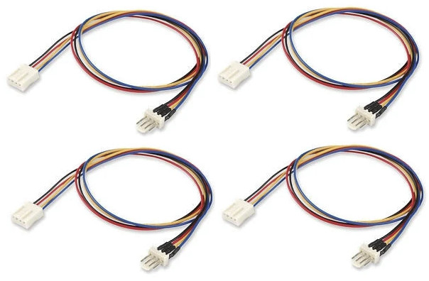 4x 12" 4-Pin PWM Computer Case Cooling Fan Extension Cable