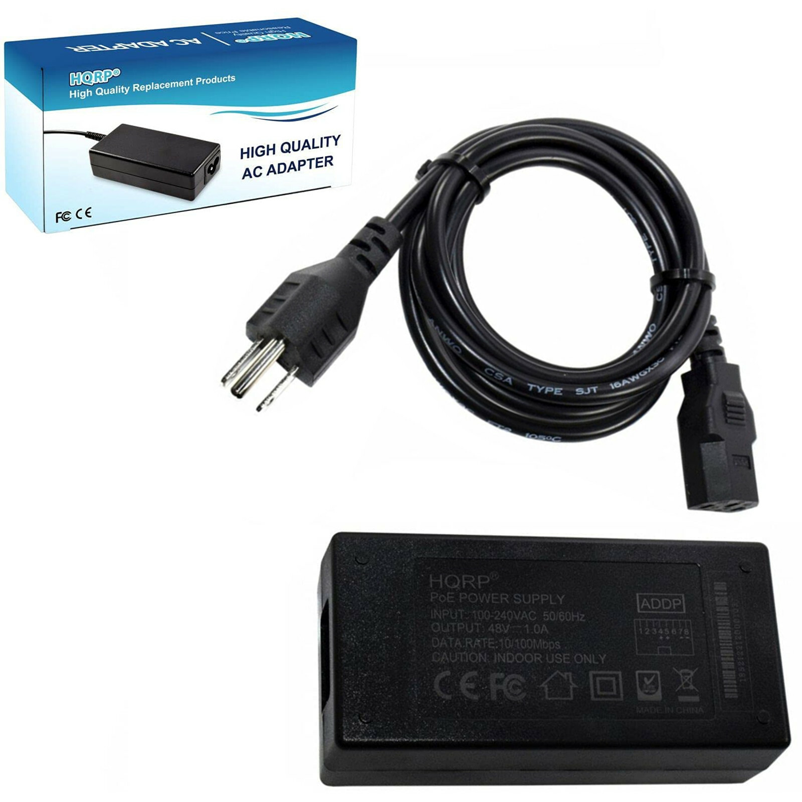 HQRP 48V POE Injector IEEE 802.3AT for D-Link DCS-2132L DCS-5222L Camera