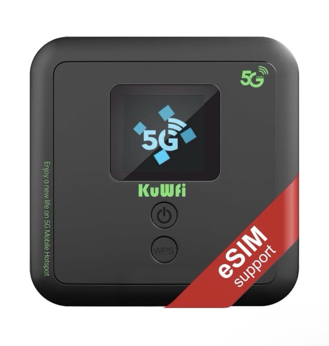 5G WiFi 6 eSIM Mobile Hotspot, 6000mAh, 3000Mbps Portable Router SIM Router 5G