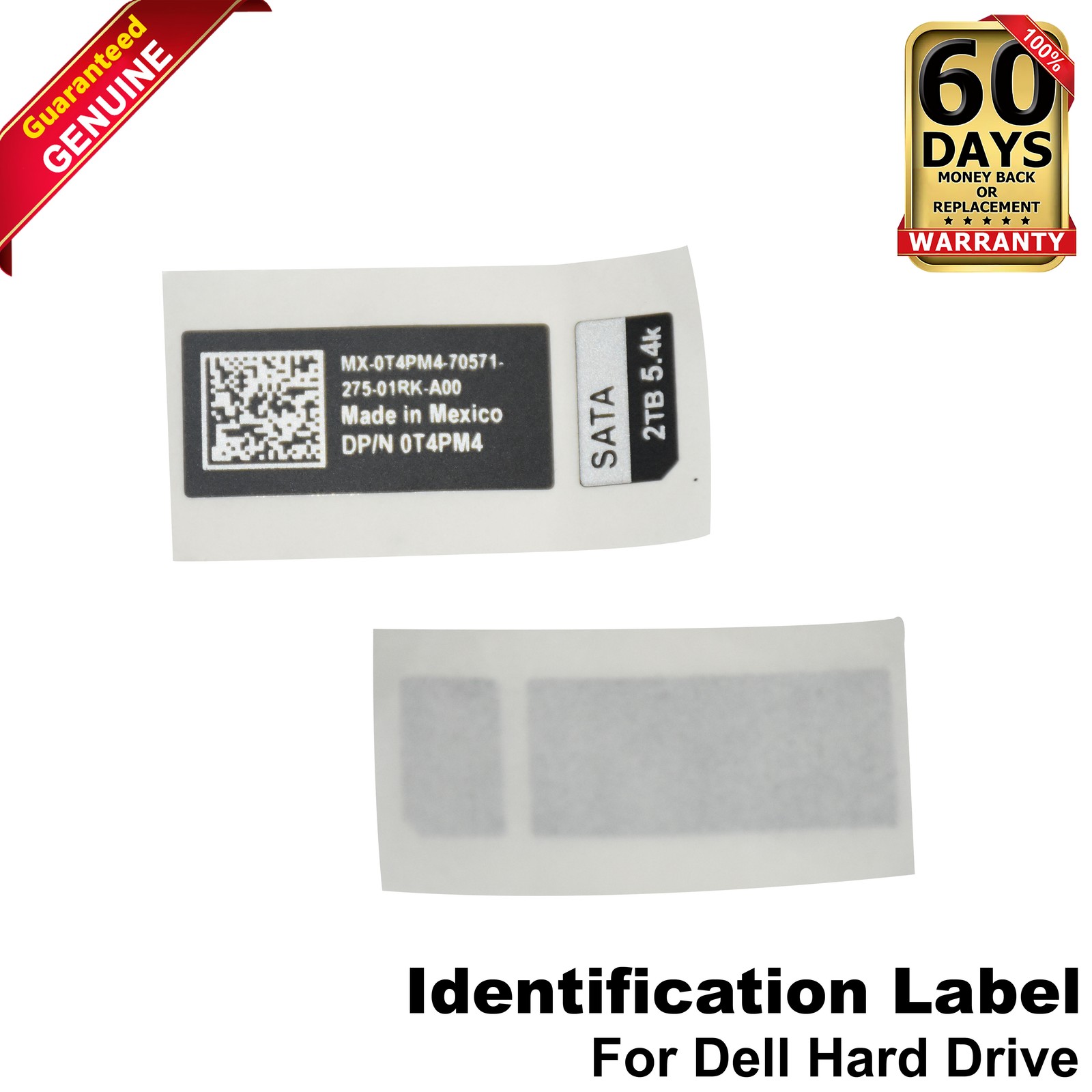 Lot 50 Dell 2TB 5.4k SATA 3Gb/s Hard Drive Label Identifier sticker Only T4PM4