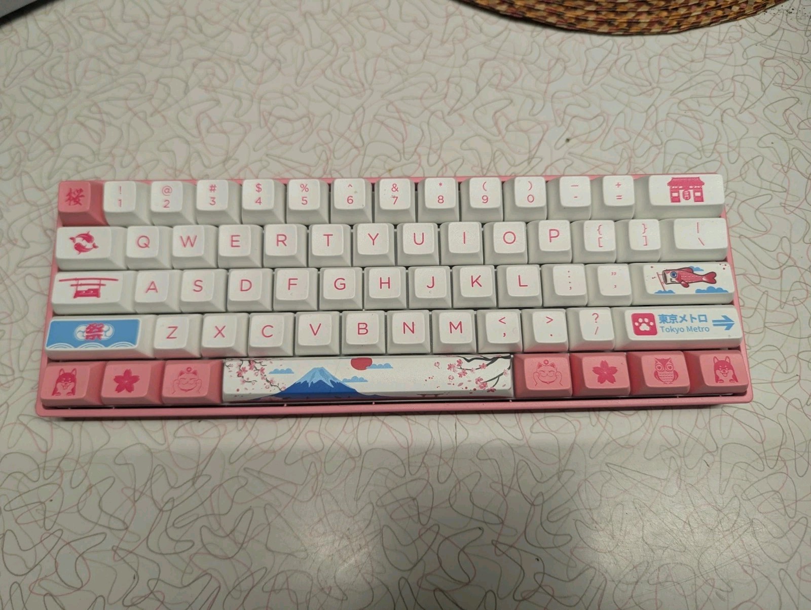 Akko 3061 World Tour Tokyo 60% Mechanical Keyboard Sakura Gatreon Yellow Switch