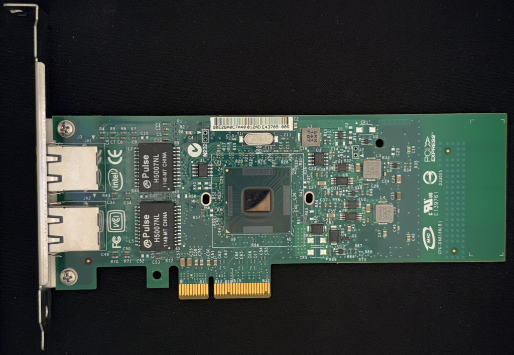 Intel E1G42ETBLK 82576EB Dual Port 1GbE RJ45 PCIe x4 Server NIC Full Height