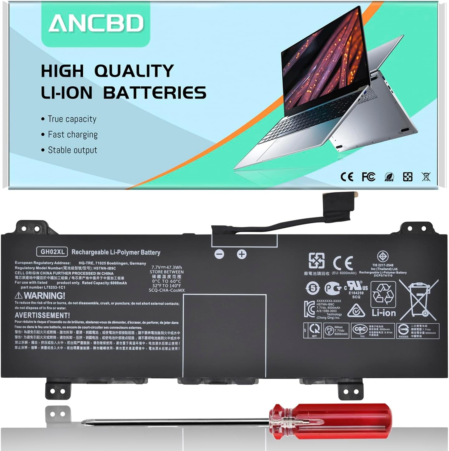 GH02XL GHO2XL Laptop Battery for HP Chromebook 11 G8 11A G8 14 G6 Chromebook