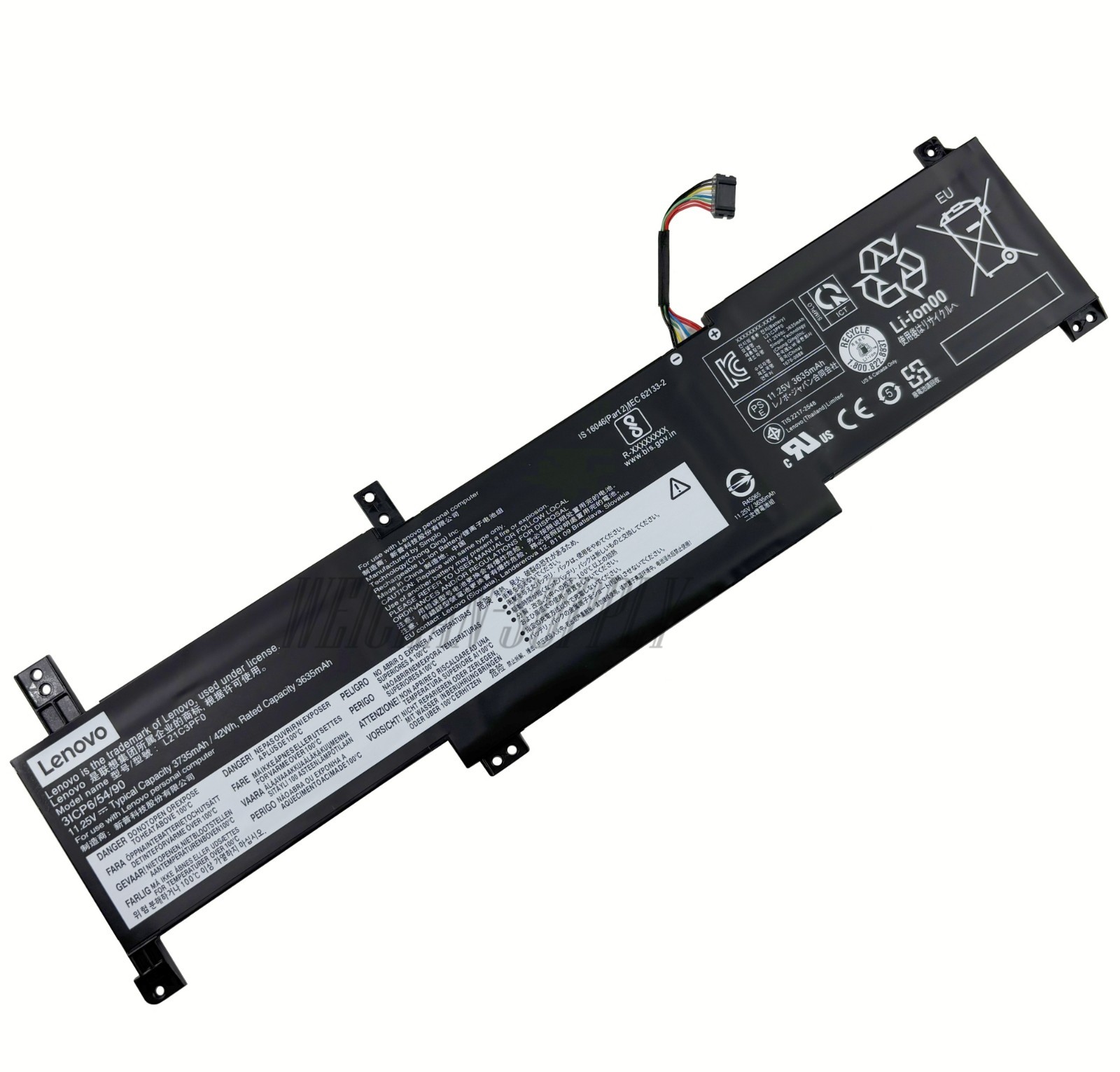Original L21C3PF0 Battery for Lenovo IdeaPad 1-14IJL7 1-15IAU7 L21L3PF0 L21M3PF0