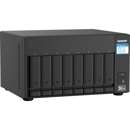 QNAP TS-832PX-4G 8-Bay NAS Enclosure 8 x 2.5/3.5" SATAIII Drive Bays 1.7 GHz ARM