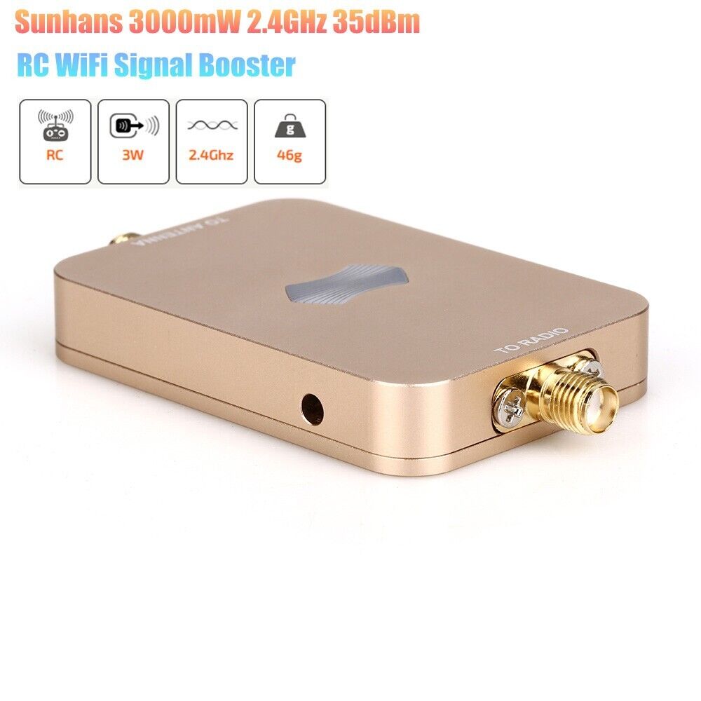 Sunhans RC WiFi Signal Booster 3W 2.4GHz 35dBm Signal Amplifier For Drones, RC