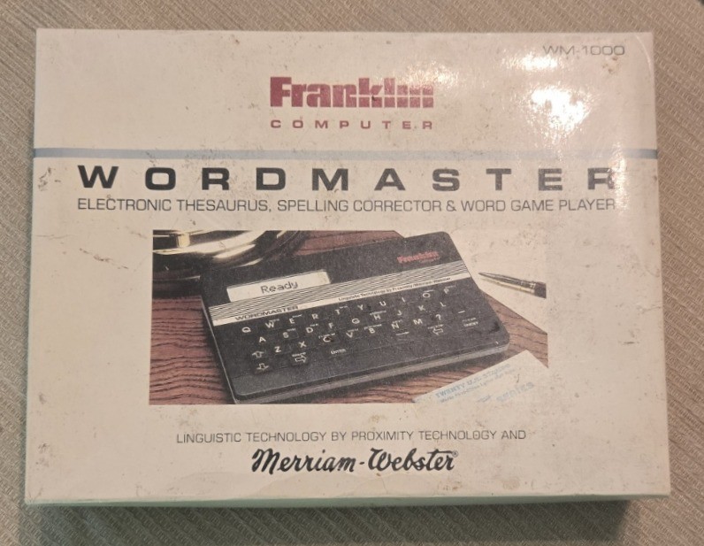 1988 WM-1000 Franklin Computer Wordmaster Merriam-Webster used vg condition 