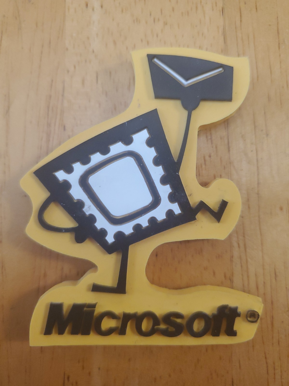 Vintage MICROSOFT BLIBBET - STAMP MAN RARE FRIDGE Magnet 1996