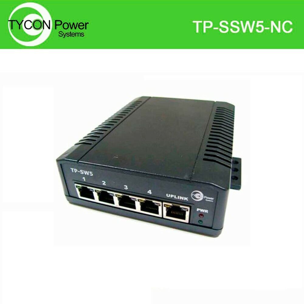 Tycon Power TP-SSW5-NC | 12-57V 5 Port High Power Passive PoE Unmanaged Switch
