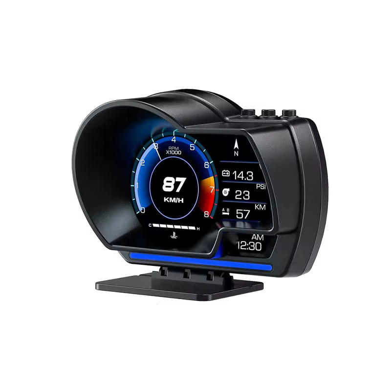 Universal OBD2 GPS HUD Speedometer P6 Multi Gauge Water Temp Turbo Pressure Car
