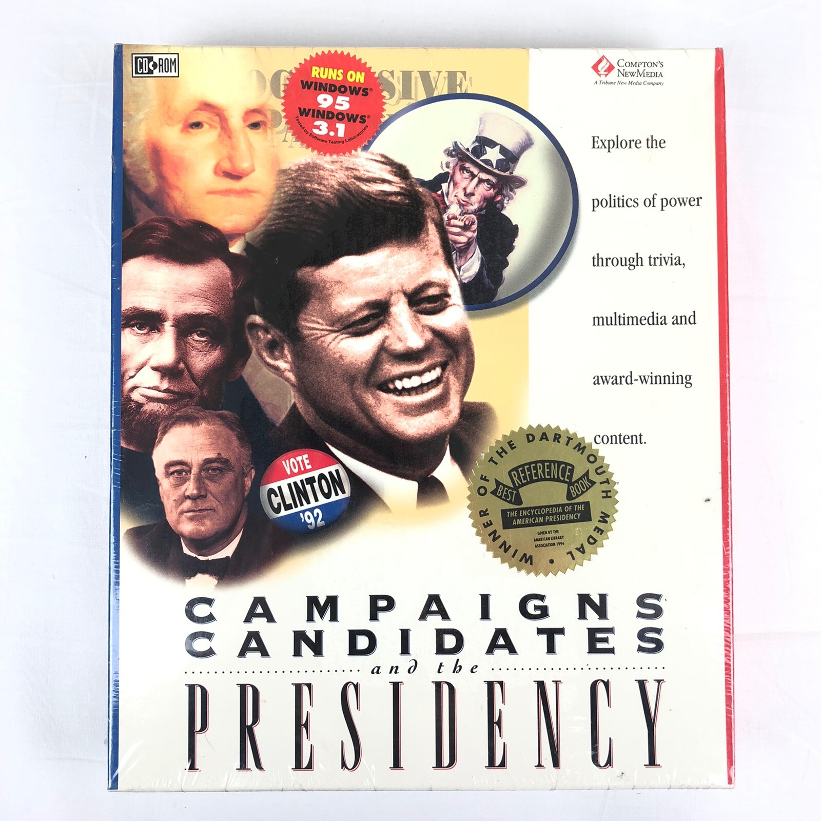 RARE "Campaigns Candidates and the Presidency" CD-ROM Big Box 1995 NEW & SEALED
