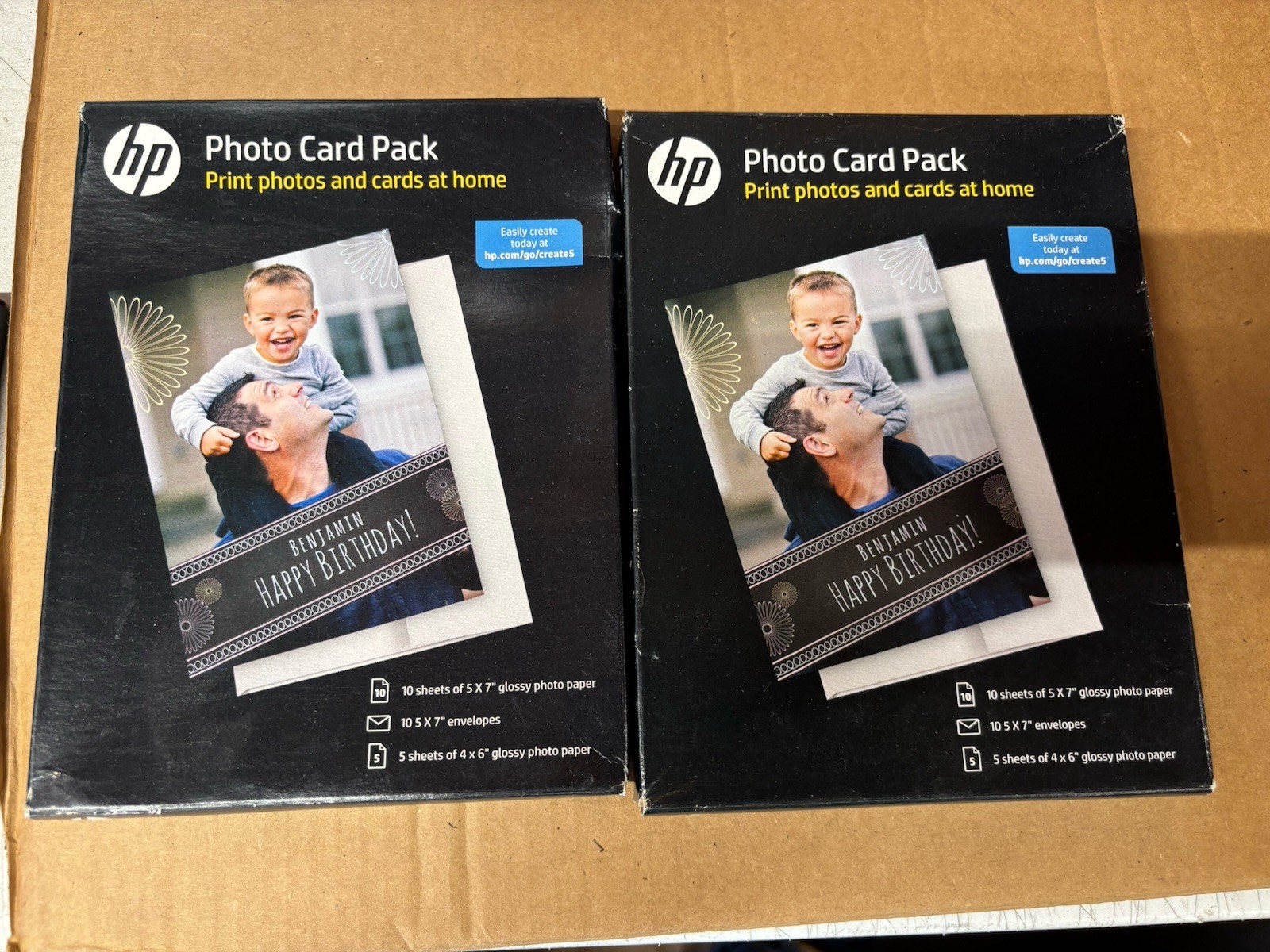 2 Packs HP Photo Card Pack SF791A 5 Sheets/HP Holiday Photo Cards/HP Photo Paper