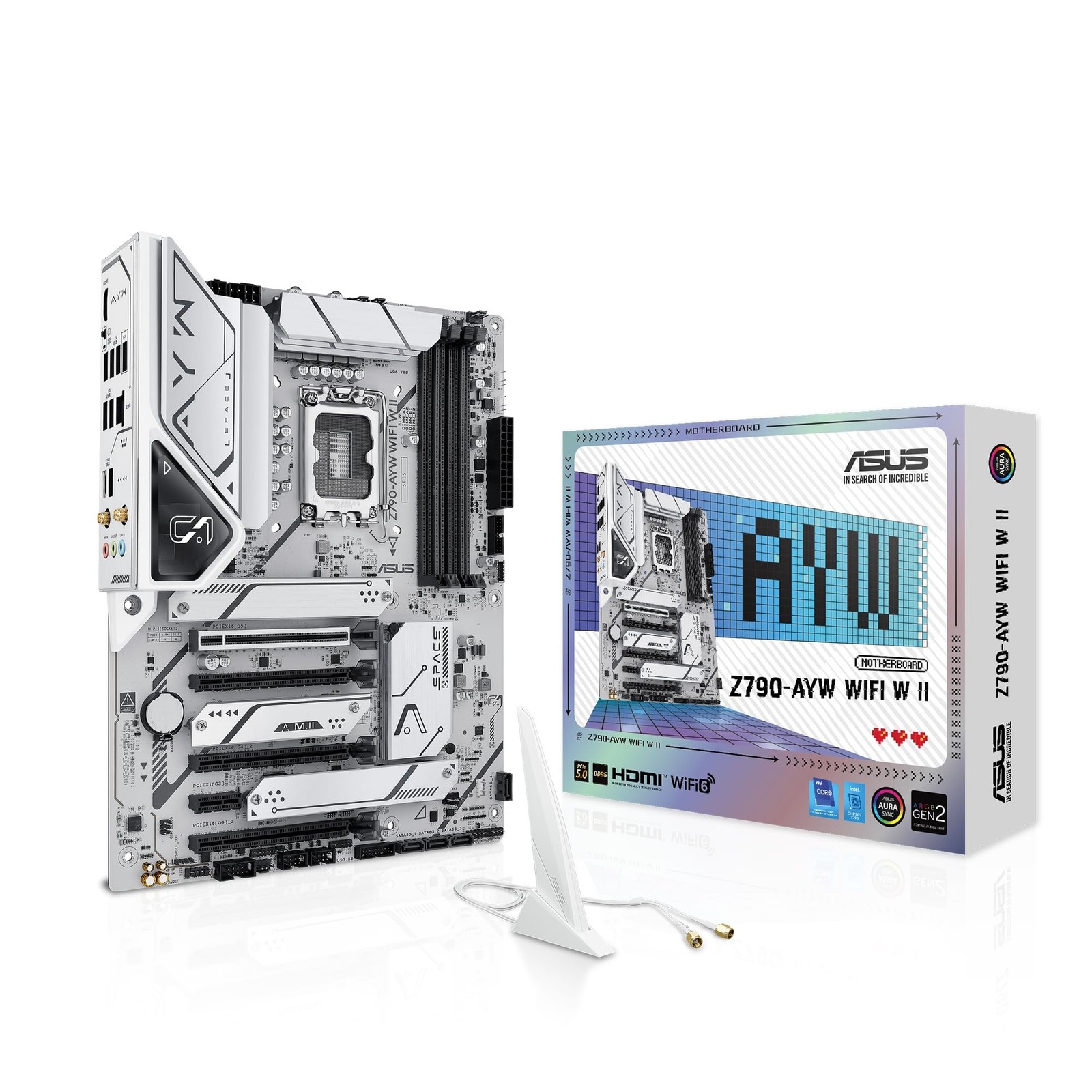 ASUS Z790-AYW WiFi W II Intel Z790 (LGA 1700) ATX Motherboard with PCIe® 5.